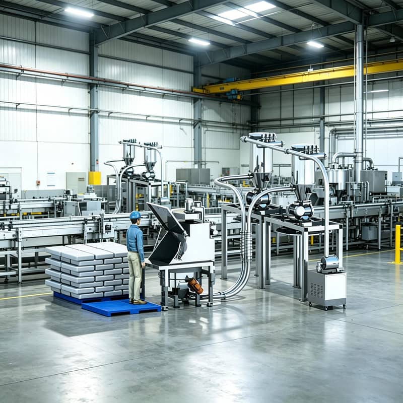 Dust-free bag dumping station with integrated dust collector and hopper - Guanjiang