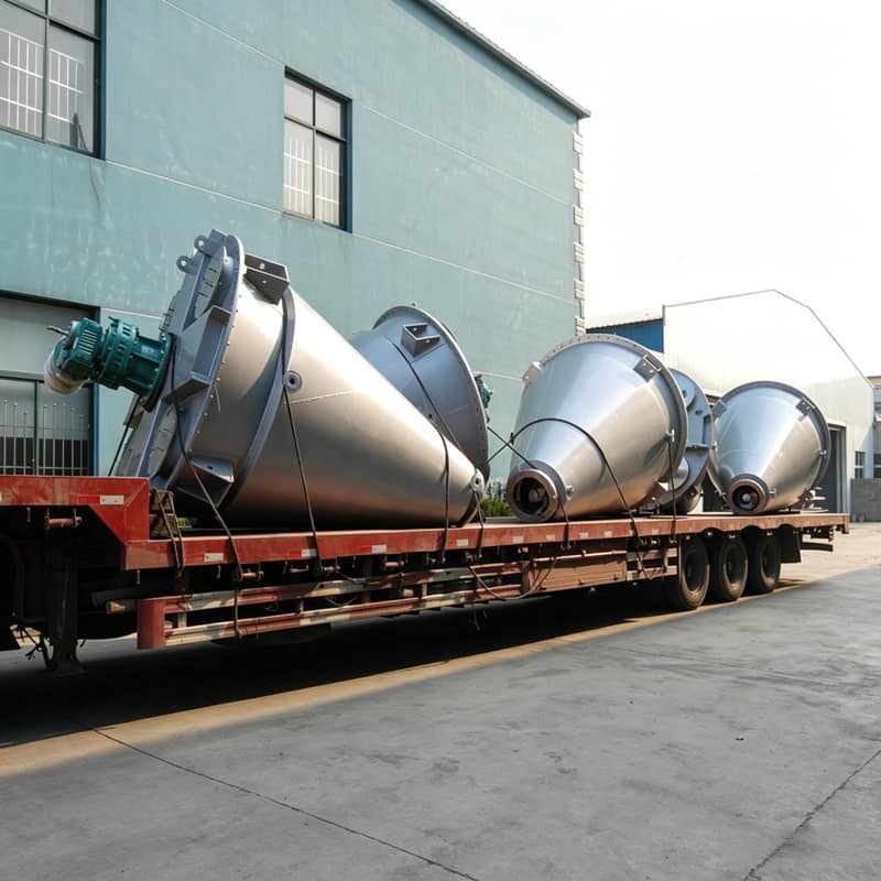 cantilever double spiral cone mixer for powder and granule blending - Guanjiang
