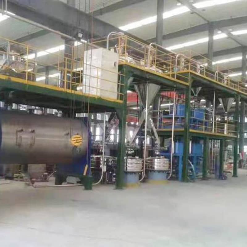 Stainless steel vacuum hoppers installed in pharmaceutical powder processing line