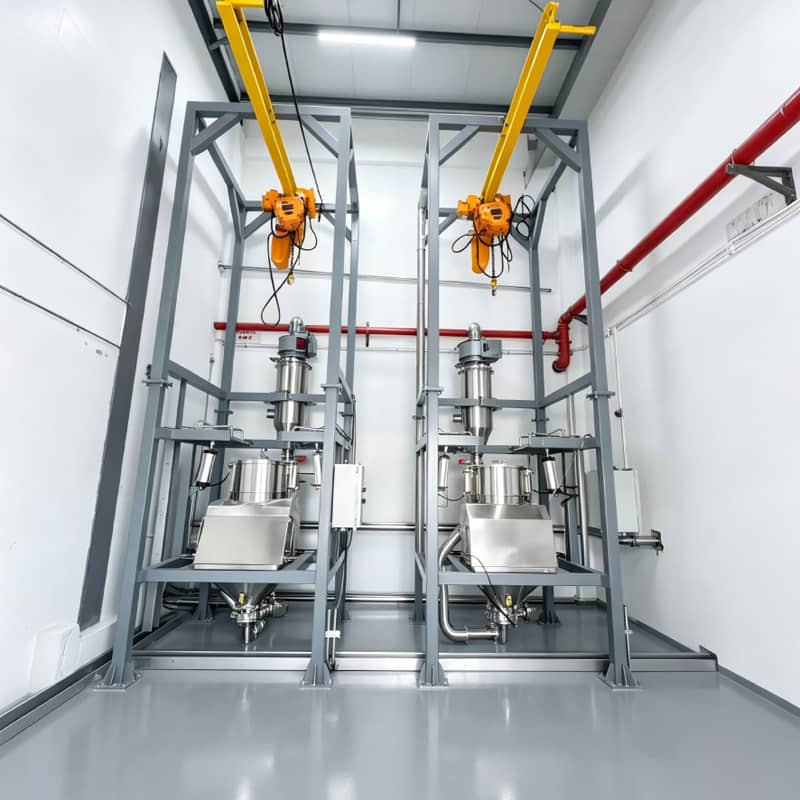 Vibration motor on hopper for promoting material flow and preventing bridging