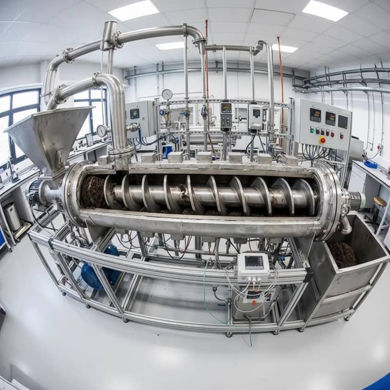 Stainless steel screw conveyor with enclosed U-trough design for powder handling - Guanjiang