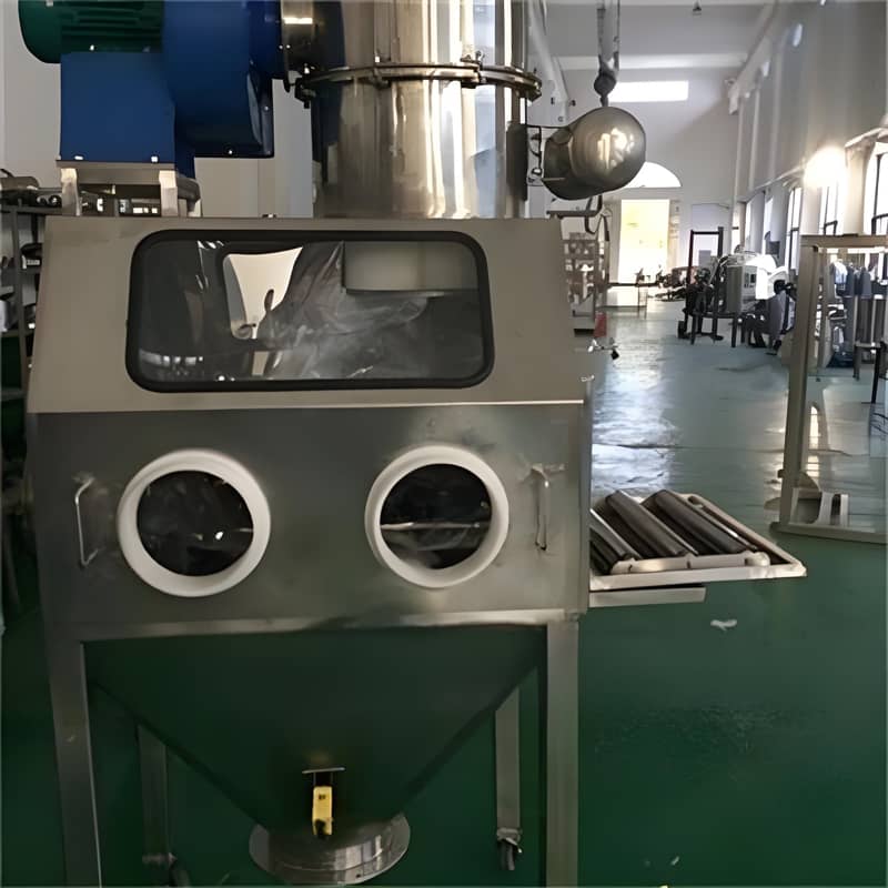 Compact mobile glove box transfer system on casters for flexible workstation placement