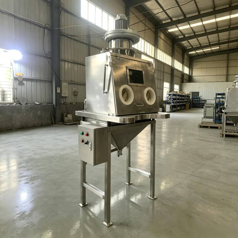 Dual door glove box closed transfer system measuring 2000×700×1500mm