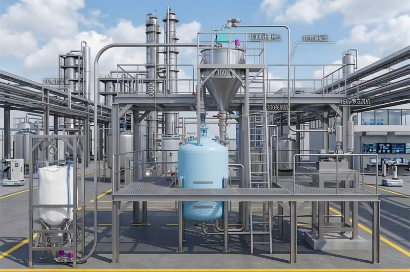 ATEX certified explosion-proof vacuum conveyor with stainless steel body and control panel