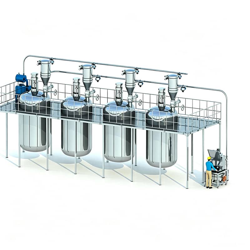 Automatic reactor feeding system with dust-free bag dumping and pneumatic conveying - Guanjiang